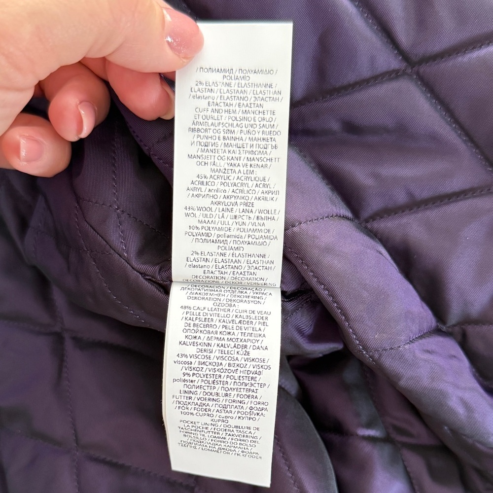 ‼️SOLD ‼️Ralph Lauren Men Yankees Cashmere Jacket Medium M Black Purple Labe - Picture 14 of 15